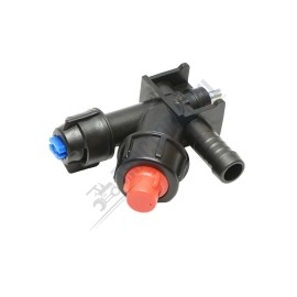 Stropitor de capat cu o diuza si un picurator pentru instalatie erbicidator